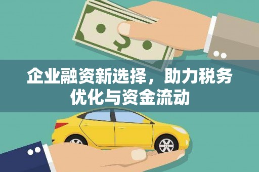 南陵企业融资新选择，助力税务优化与资金流动