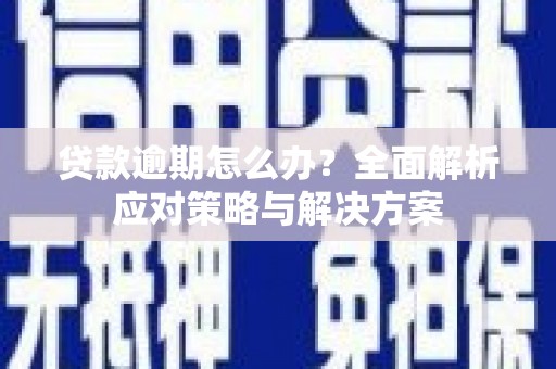 南陵贷款逾期怎么办？全面解析应对策略与解决方案