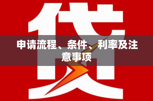 南陵申请流程、条件、利率及注意事项