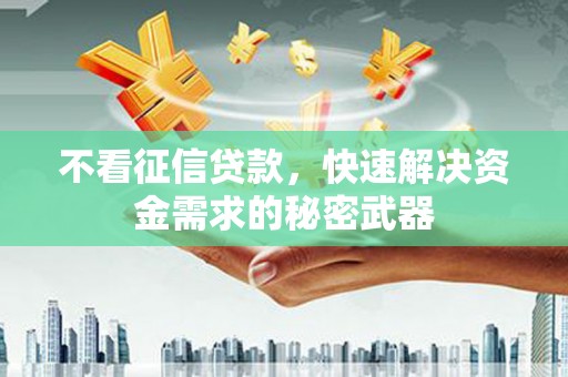 南陵不看征信贷款，快速解决资金需求的秘密武器