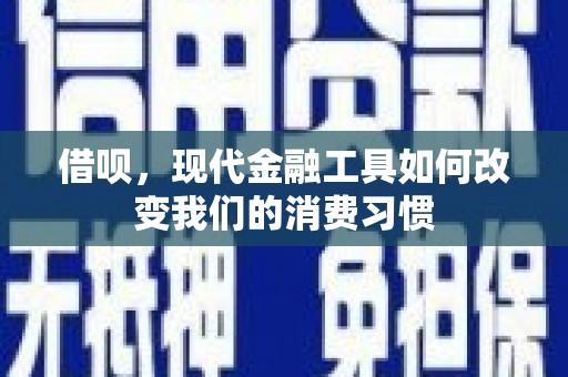 南陵借呗，现代金融工具如何改变我们的消费习惯