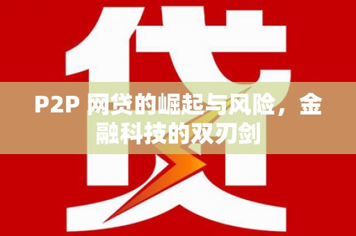 南陵P2P 网贷的崛起与风险，金融科技的双刃剑
