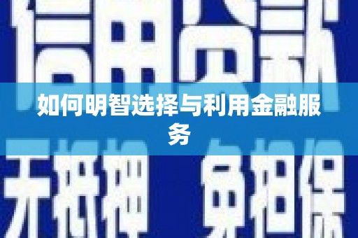 南陵如何明智选择与利用金融服务