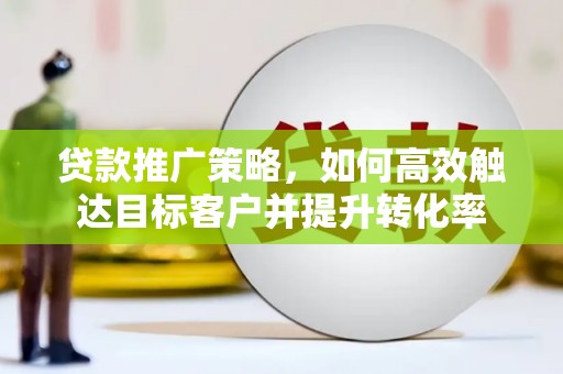 南陵贷款推广策略，如何高效触达目标客户并提升转化率