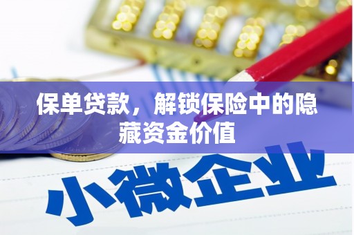 南陵保单贷款，解锁保险中的隐藏资金价值