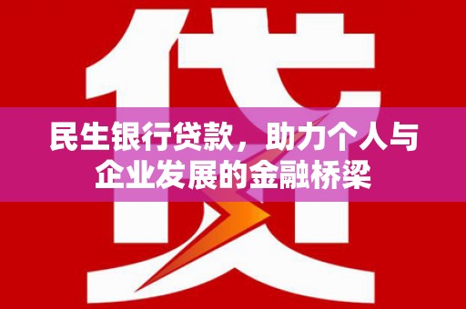 南陵民生银行贷款，助力个人与企业发展的金融桥梁