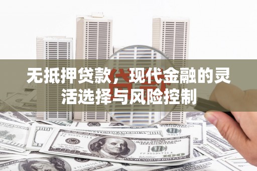 南陵无抵押贷款，现代金融的灵活选择与风险控制