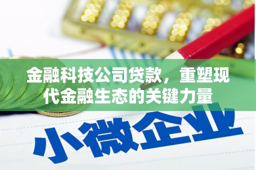 南陵金融科技公司贷款，重塑现代金融生态的关键力量