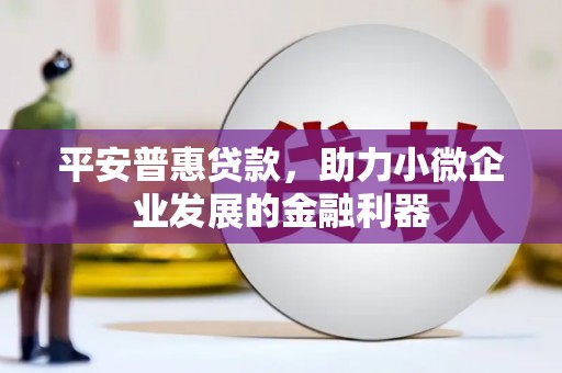 南陵平安普惠贷款，助力小微企业发展的金融利器