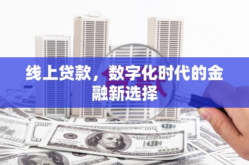 南陵线上贷款，数字化时代的金融新选择