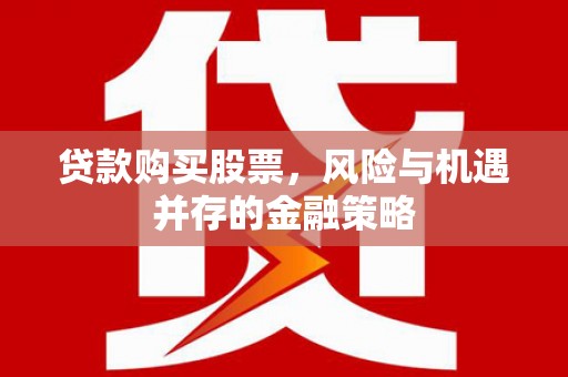 南陵贷款购买股票，风险与机遇并存的金融策略